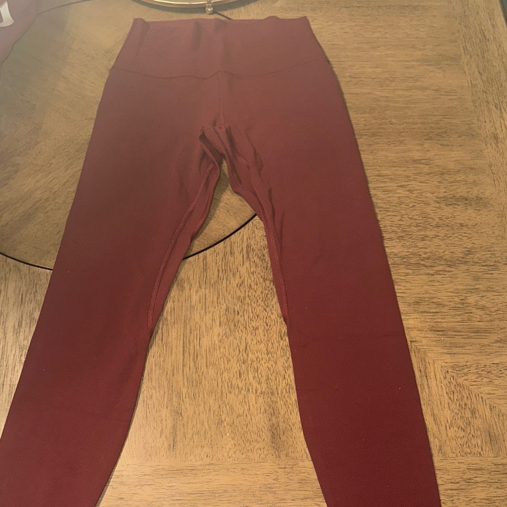 Lululemon Athletica Burgundy Leggings